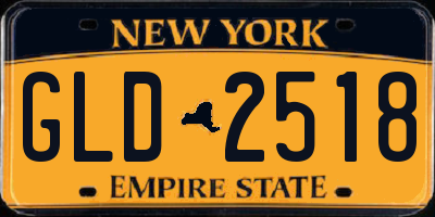 NY license plate GLD2518