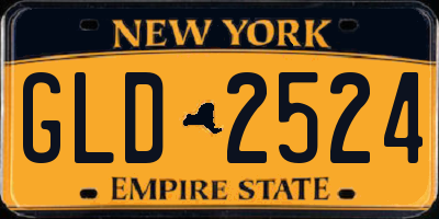 NY license plate GLD2524