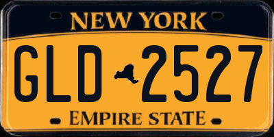NY license plate GLD2527