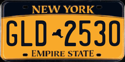 NY license plate GLD2530
