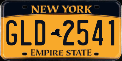 NY license plate GLD2541