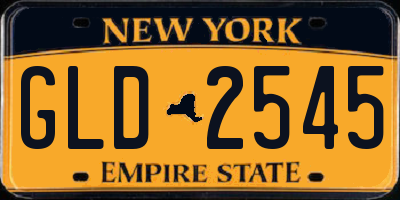 NY license plate GLD2545