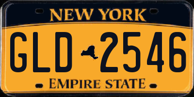 NY license plate GLD2546