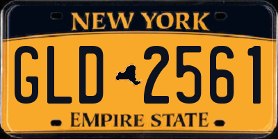 NY license plate GLD2561