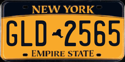 NY license plate GLD2565