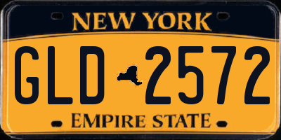NY license plate GLD2572