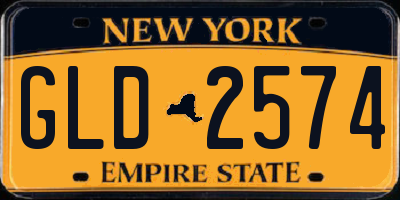 NY license plate GLD2574