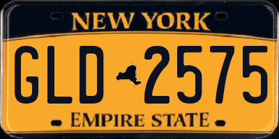 NY license plate GLD2575
