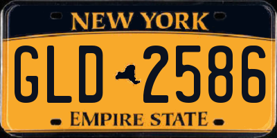 NY license plate GLD2586