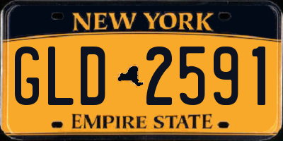 NY license plate GLD2591
