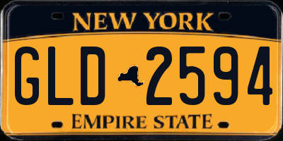 NY license plate GLD2594