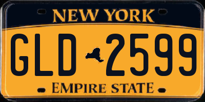 NY license plate GLD2599