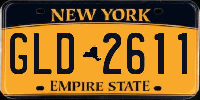 NY license plate GLD2611