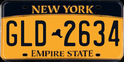 NY license plate GLD2634