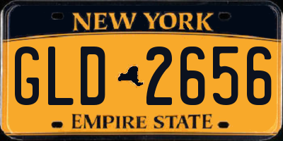 NY license plate GLD2656