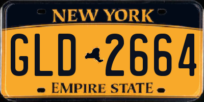 NY license plate GLD2664