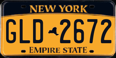 NY license plate GLD2672