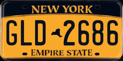 NY license plate GLD2686