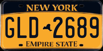 NY license plate GLD2689