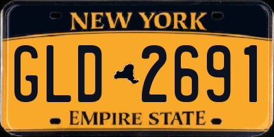 NY license plate GLD2691