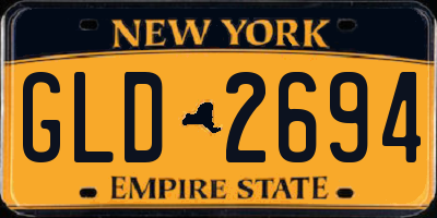 NY license plate GLD2694
