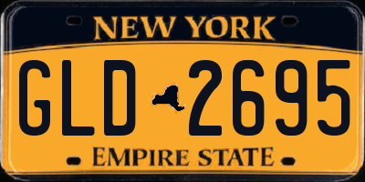 NY license plate GLD2695