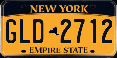 NY license plate GLD2712
