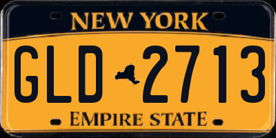 NY license plate GLD2713