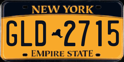 NY license plate GLD2715