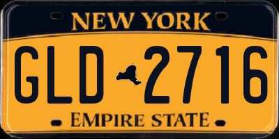 NY license plate GLD2716