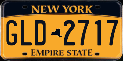 NY license plate GLD2717