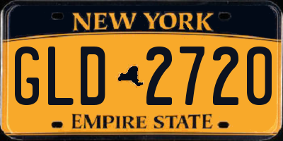 NY license plate GLD2720