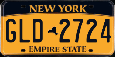 NY license plate GLD2724