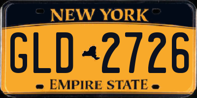 NY license plate GLD2726