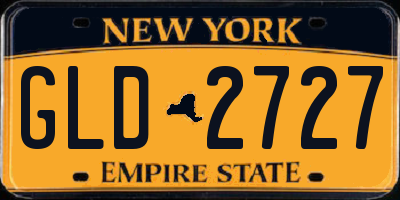 NY license plate GLD2727