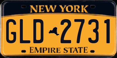 NY license plate GLD2731