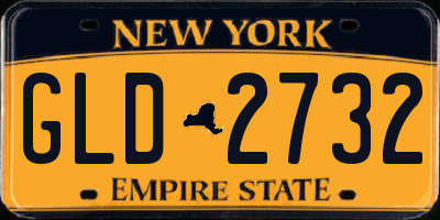NY license plate GLD2732