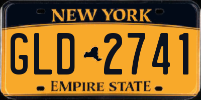 NY license plate GLD2741