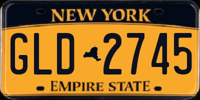 NY license plate GLD2745