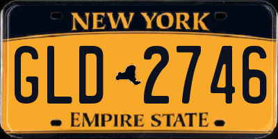 NY license plate GLD2746