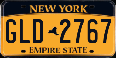 NY license plate GLD2767