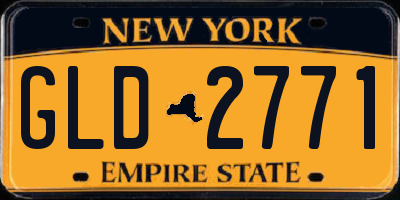 NY license plate GLD2771