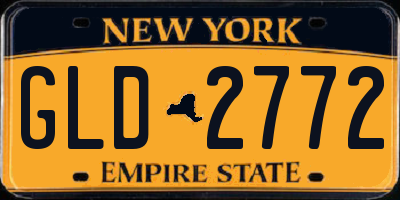 NY license plate GLD2772