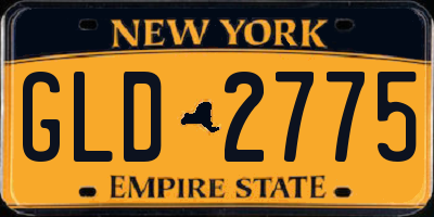 NY license plate GLD2775