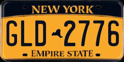 NY license plate GLD2776