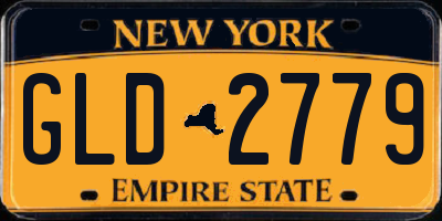 NY license plate GLD2779