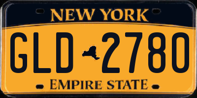 NY license plate GLD2780