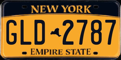 NY license plate GLD2787