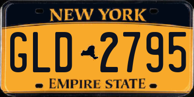 NY license plate GLD2795