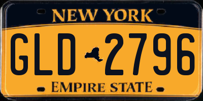 NY license plate GLD2796